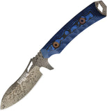 Dawson Knives Harvester Blue & Black G10 Rainstorm 80CrV2 Fixed Blade Knife 63010