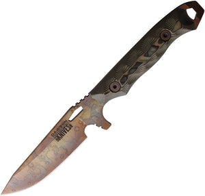 Dawson Knives Outcast Ultrex Camo G10 MagnaCut Arizona Copper Fixed Blade Knife 83380