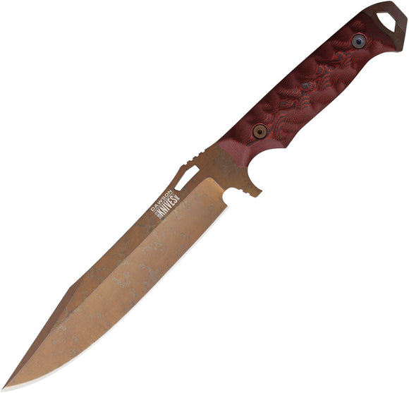 Dawson Knives Marauder XL Red & Black G10 Arizona Copper MagnaCut Fixed Blade Knife 83625