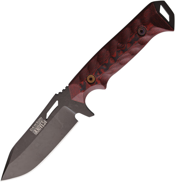 Dawson Knives Shepherd Red & Black G10 Apocalypse Black MagnaCut Fixed Blade Knife 83779