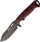 Dawson Knives Shepherd Red & Black G10 Apocalypse Black MagnaCut Fixed Blade Knife 83779