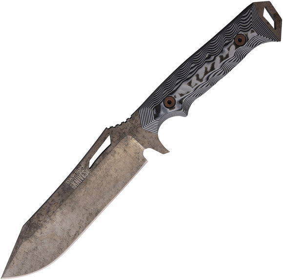 Dawson Knives Shepherd XL Black & White G10 Monsoon MagnaCut Fixed Blade Knife 83960