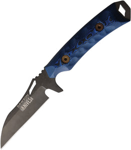 Dawson Knives Revelation Blue & Black G10 Apocalypse Black CPM-MagnaCut Fixed Blade Knife OPEN BOX