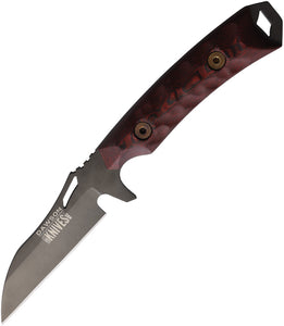 Dawson Knives Revelation Red & Black G10 MagnaCut Apocalypse Black Fixed Blade Knife 84011