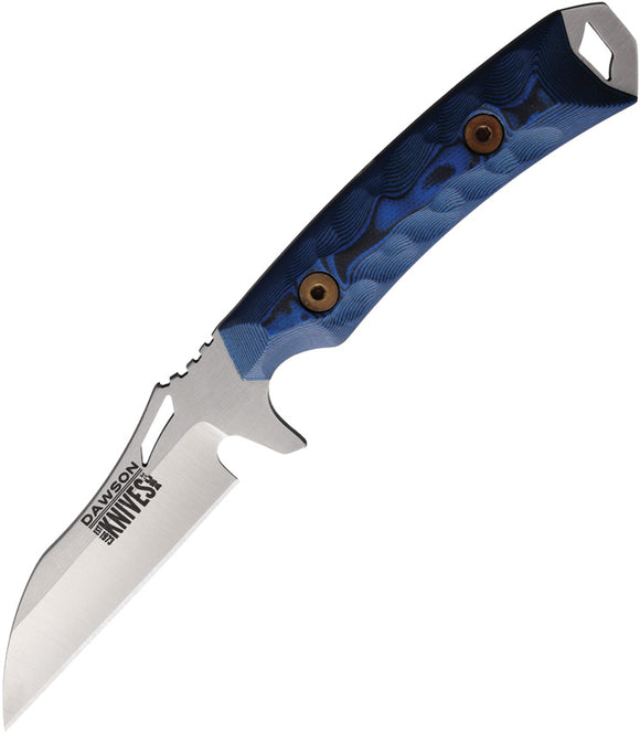 Dawson Knives Revelation Black & Blue G10 Satin MagnaCut Fixed Blade Knife 84042
