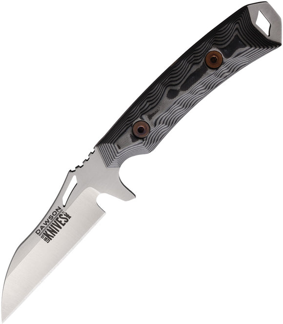 Dawson Knives Revelation Black & Gray G10 Satin MagnaCut Fixed Blade Knife 84059