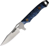 Dawson Knives Smuggler Black & Blue G10 Satin MagnaCut Fixed Blade Knife 94777