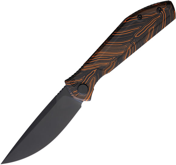 ECHO BY CKF Splinter Linerlock Orange & Black G10 Folding CPM-S35VN Pocket Knife 08OR