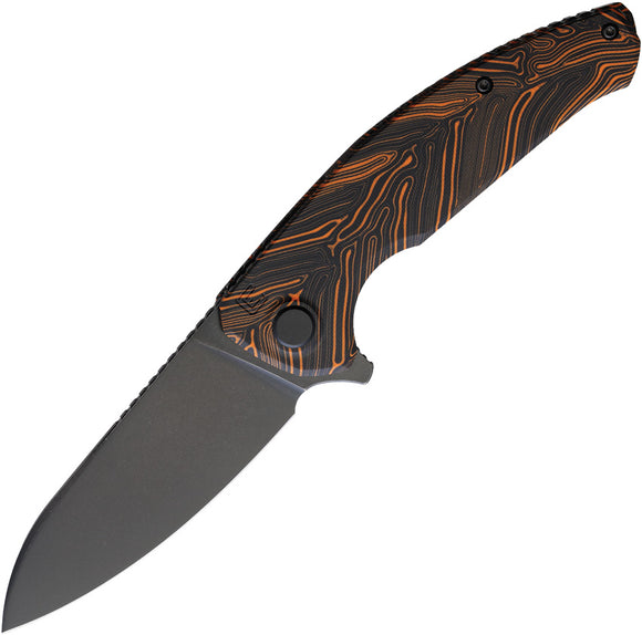 ECHO BY CKF Natrix Linerlock Orange & Black G10 Folding CPM-S35VN Pocket Knife 09OR