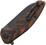 ECHO BY CKF Natrix Linerlock Orange & Black G10 Folding CPM-S35VN Pocket Knife 09OR
