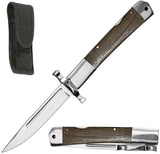 ElitEdge Lockback Brown Wood Folding Stainless Steel Pocket Knife 10001DW
