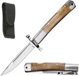 ElitEdge Lockback Maple Wood Folding Stainless Steel Pocket Knife 10001LW