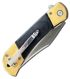 ElitEdge A/O Linerlock Black Pakkawood Folding Stainless Pocket Knife 10009MGB