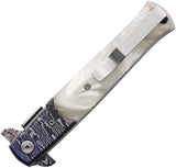 ElitEdge Damascus Etched Linerlock A/O Folding Stainless Pocket Knife 10428CDMWP