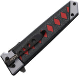 ElitEdge Linerlock A/O Black & Red Folding 420C Steel Pocket Knife 10A102BKR