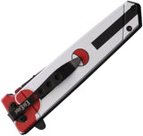 ElitEdge Linerlock A/O White & Red Folding 420C Steel Pocket Knife 10A102BRW