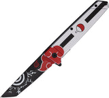 ElitEdge Linerlock A/O White & Red Folding 420C Steel Pocket Knife 10A102BRW