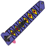 ElitEdge Linerlock A/O Purple ABS Folding Stainless Pocket Knife 10A102PEP