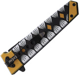 ElitEdge Linerlock A/O Black & White Folding 420C Steel Pocket Knife 10A102YW