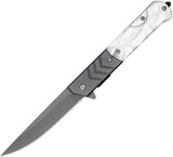 ElitEdge Linerlock A/O Mother Of Pearl Folding 420C Steel Pocket Knife 10A106WP