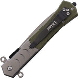 ElitEdge Linerlock A/O Green G10 Folding 420C Steel Pocket Knife 10A108GN