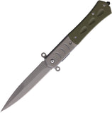 ElitEdge Linerlock A/O Green G10 Folding 420C Steel Pocket Knife 10A108GN