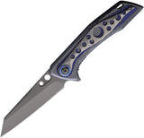 ElitEdge Linerlock A/O Black Aluminum Folding Pocket Knife 10A109BBL