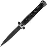 ElitEdge Stiletto Linerlock A/O Black Stainless Folding Pocket Knife 10A112SB