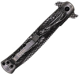 ElitEdge Stiletto Linerlock A/O Black Folding Stainless Pocket Knife 10A112SW