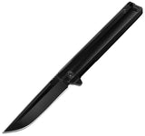 ElitEdge A/O Linerlock Black Aluminum Folding 420C Steel Pocket Knife 10A115BKB