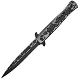 ElitEdge Stiletto Linerlock A/O Black Stainless Folding Pocket Knife 10A119SB