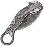 ElitEdge Mermaid Karambit Linerlock Folding 440C Steel Pocket Knife 10A120GY