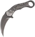 ElitEdge Mermaid Karambit Linerlock Folding 440C Steel Pocket Knife 10A120GY