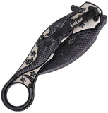 ElitEdge Mermaid Karambit Linerlock Black Folding 440C Pocket Knife 10A120SB