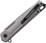 ElitEdge Linerlock A/O Gray Stainless Folding Pocket Knife 10A122GY