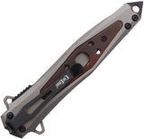 ElitEdge Linerlock A/O Stainless & Wood Folding Pocket Knife 10A123WD
