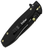 ElitEdge Linerlock A/O Black Stainless Folding Pocket Knife 10A125BK