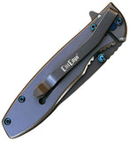 ElitEdge Linerlock A/O Gray Stainless Folding Pocket Knife 10A125GY
