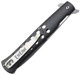 ElitEdge Linerlock A/O Black Aluminum Folding Stainless Pocket Knife 10A128BK