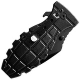 ElitEdge Grenade Linerlock A/O Black Aluminum Folding Serrated Pocket Knife 10A133BK