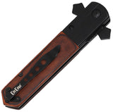 ElitEdge Knight Warrior Linerlock Brown Folding Stainless Pocket Knife 10A137WB