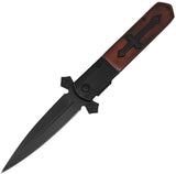 ElitEdge Knight Warrior Linerlock Brown Folding Stainless Pocket Knife 10A137WB