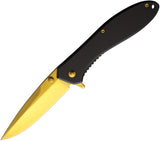 ElitEdge Linerlock A/O Black Folding Stainless Pocket Knife 10A28BGD
