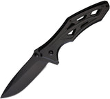 ElitEdge Linerlock A/O Black Stainless Folding 420 Steel Pocket Knife 10A87BK