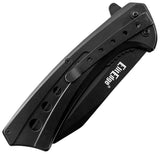 ElitEdge Linerlock A/O Black Stainless Folding Cleaver Pocket Knife 10A88BK