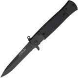 ElitEdge Stiletto Linerlock A/O Black Stainless Folding Pocket Knife 10A96BK