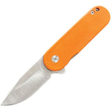 ElitEdge Small Linerlock Orange G10 Folding Stainless Pocket Knife 10B011OR