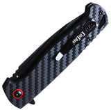 ElitEdge Linerlock Carbon Fiber Folding 8Cr13MoV Steel Pocket Knife 10B018TBK