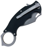 ElitEdge Karambit Linerlock Black G10 Folding 8Cr13MoV Pocket Knife 10B020BKG10