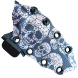 E. Fritz Custom Purple G10 52100 Fixed Blade Knife w/ Skull Kydex Belt Sheath RZ001